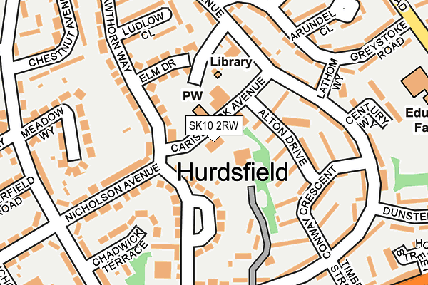 SK10 2RW map - OS OpenMap – Local (Ordnance Survey)