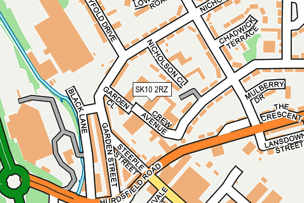 SK10 2RZ map - OS OpenMap – Local (Ordnance Survey)