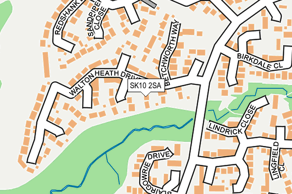 SK10 2SA map - OS OpenMap – Local (Ordnance Survey)