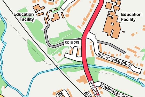 SK10 2SL map - OS OpenMap – Local (Ordnance Survey)