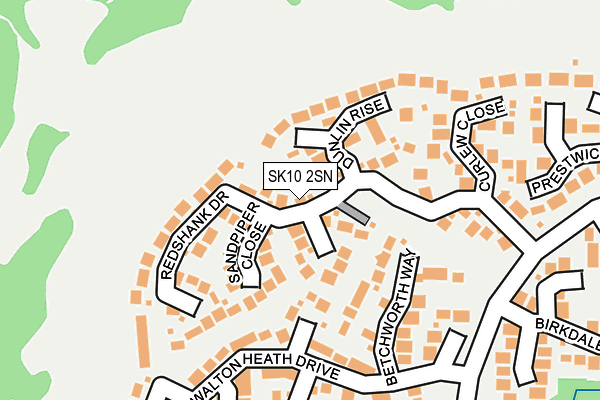 SK10 2SN map - OS OpenMap – Local (Ordnance Survey)