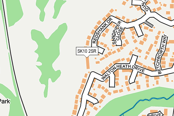 SK10 2SR map - OS OpenMap – Local (Ordnance Survey)