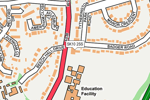 SK10 2SS map - OS OpenMap – Local (Ordnance Survey)