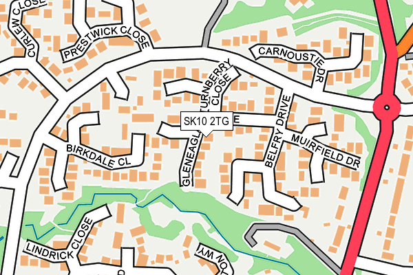SK10 2TG map - OS OpenMap – Local (Ordnance Survey)