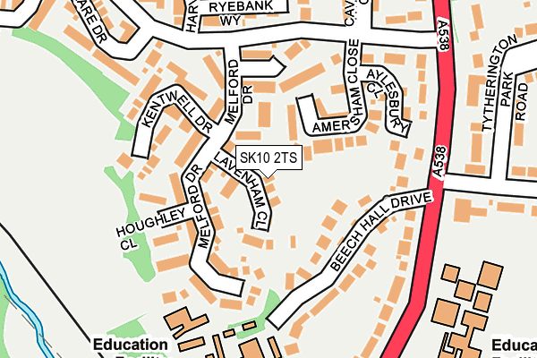 SK10 2TS map - OS OpenMap – Local (Ordnance Survey)