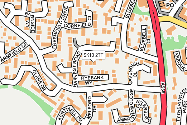 SK10 2TT map - OS OpenMap – Local (Ordnance Survey)