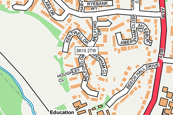 SK10 2TW map - OS OpenMap – Local (Ordnance Survey)