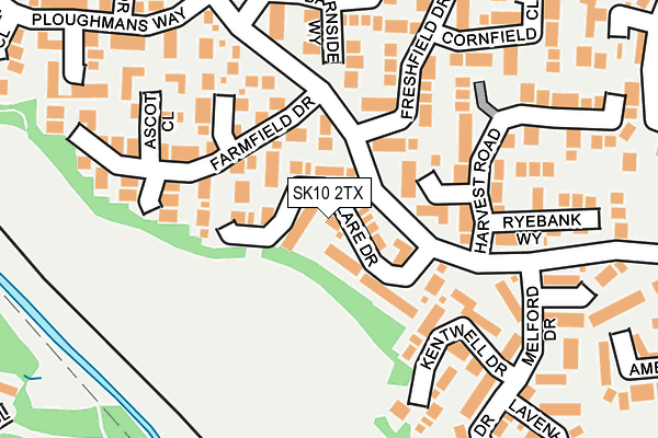 SK10 2TX map - OS OpenMap – Local (Ordnance Survey)