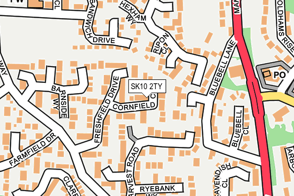 SK10 2TY map - OS OpenMap – Local (Ordnance Survey)