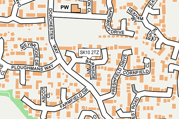 SK10 2TZ map - OS OpenMap – Local (Ordnance Survey)