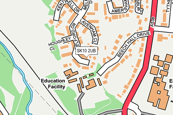 SK10 2UB map - OS OpenMap – Local (Ordnance Survey)