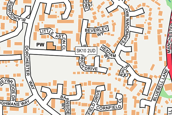 SK10 2UD map - OS OpenMap – Local (Ordnance Survey)