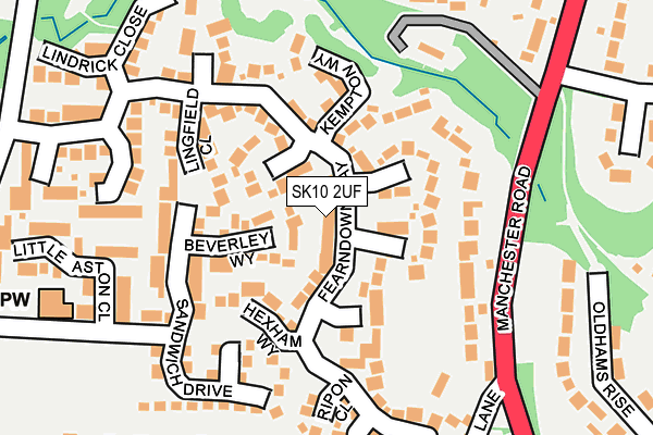 SK10 2UF map - OS OpenMap – Local (Ordnance Survey)