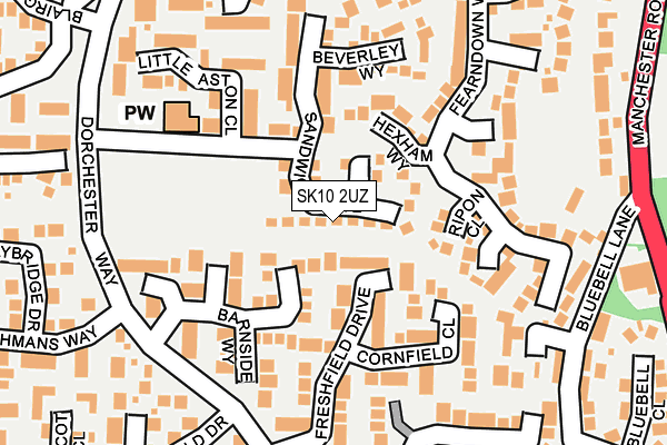 SK10 2UZ map - OS OpenMap – Local (Ordnance Survey)