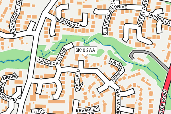 SK10 2WA map - OS OpenMap – Local (Ordnance Survey)