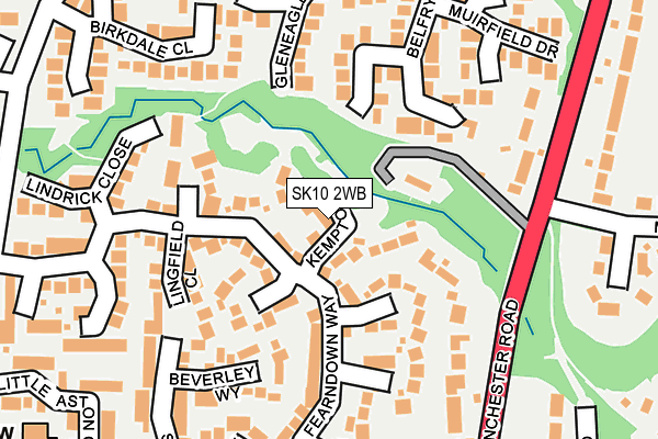 SK10 2WB map - OS OpenMap – Local (Ordnance Survey)