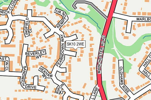SK10 2WE map - OS OpenMap – Local (Ordnance Survey)