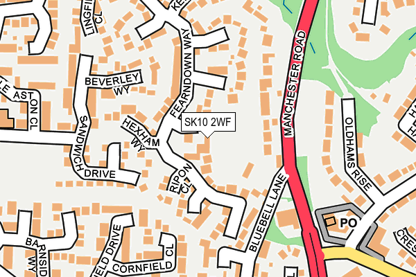 SK10 2WF map - OS OpenMap – Local (Ordnance Survey)