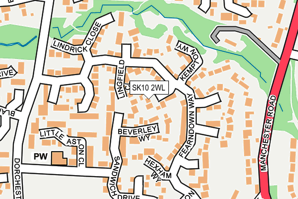 SK10 2WL map - OS OpenMap – Local (Ordnance Survey)