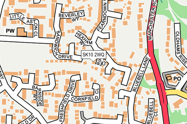 SK10 2WQ map - OS OpenMap – Local (Ordnance Survey)