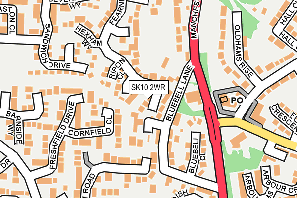 SK10 2WR map - OS OpenMap – Local (Ordnance Survey)