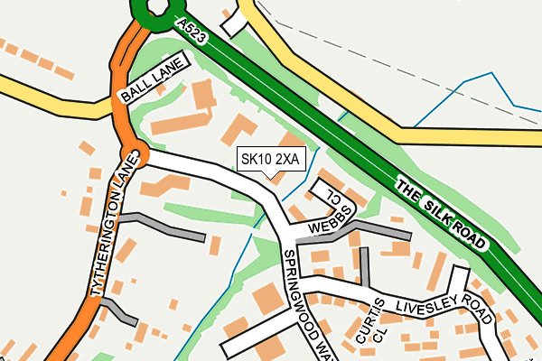 SK10 2XA map - OS OpenMap – Local (Ordnance Survey)