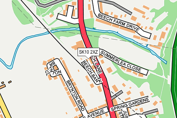 SK10 2XZ map - OS OpenMap – Local (Ordnance Survey)