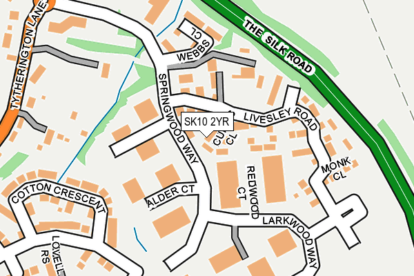 SK10 2YR map - OS OpenMap – Local (Ordnance Survey)