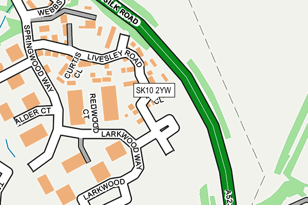 SK10 2YW map - OS OpenMap – Local (Ordnance Survey)