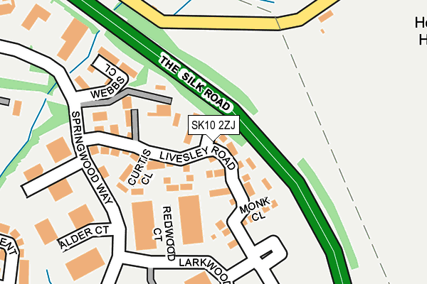 SK10 2ZJ map - OS OpenMap – Local (Ordnance Survey)