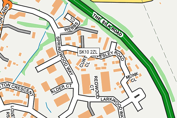 SK10 2ZL map - OS OpenMap – Local (Ordnance Survey)