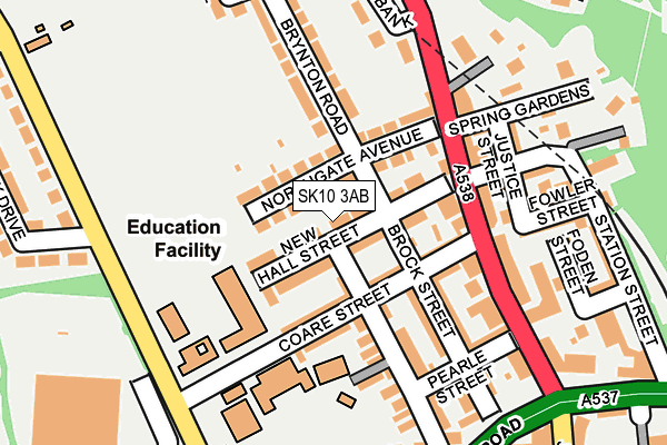 SK10 3AB map - OS OpenMap – Local (Ordnance Survey)