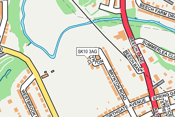 SK10 3AG map - OS OpenMap – Local (Ordnance Survey)