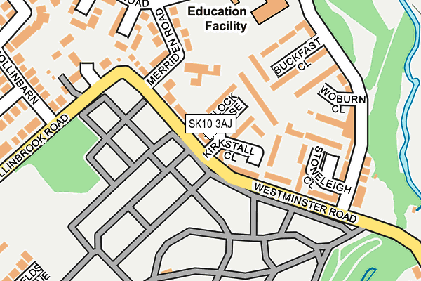 SK10 3AJ map - OS OpenMap – Local (Ordnance Survey)