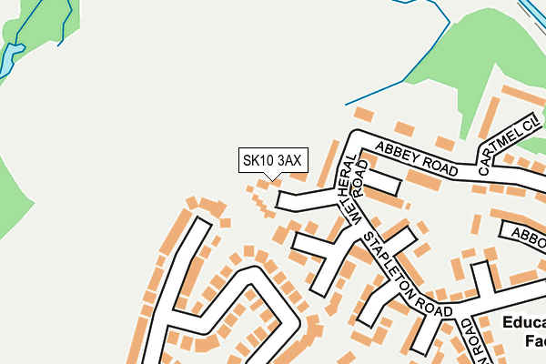 SK10 3AX map - OS OpenMap – Local (Ordnance Survey)