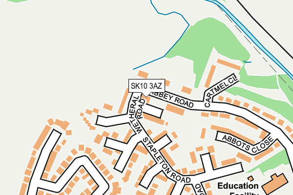 SK10 3AZ map - OS OpenMap – Local (Ordnance Survey)