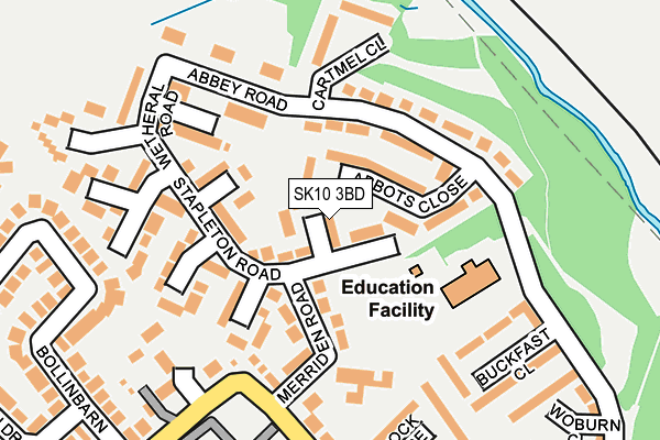 SK10 3BD map - OS OpenMap – Local (Ordnance Survey)