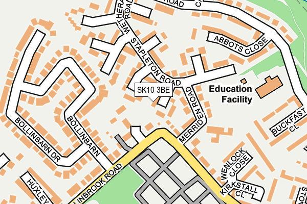 SK10 3BE map - OS OpenMap – Local (Ordnance Survey)