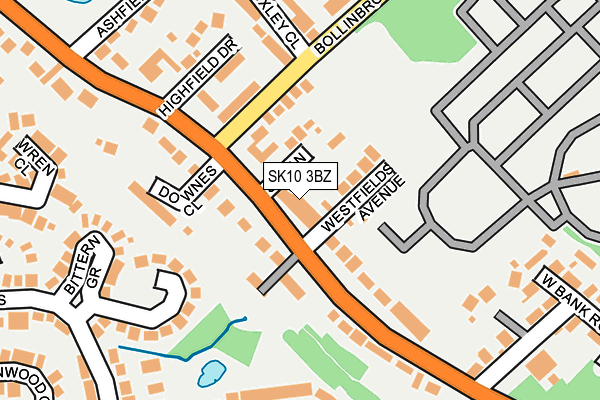 SK10 3BZ map - OS OpenMap – Local (Ordnance Survey)