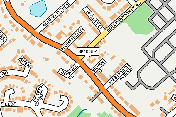 SK10 3DA map - OS OpenMap – Local (Ordnance Survey)