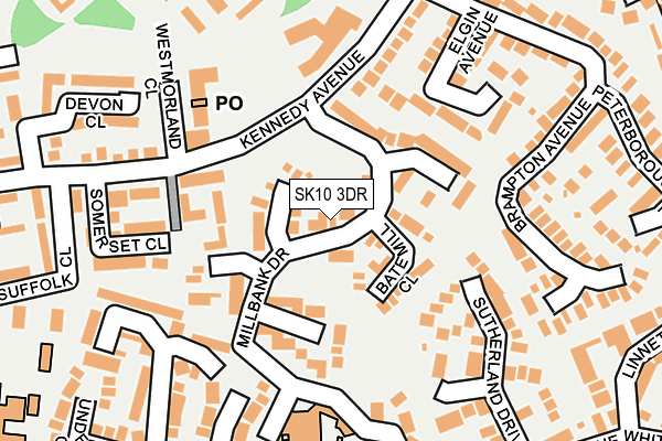 SK10 3DR map - OS OpenMap – Local (Ordnance Survey)