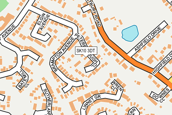 SK10 3DT map - OS OpenMap – Local (Ordnance Survey)