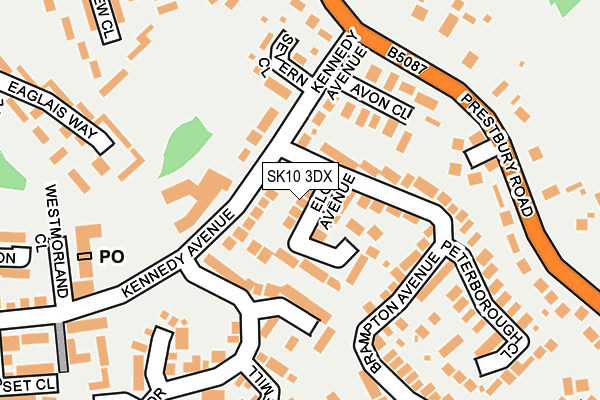 SK10 3DX map - OS OpenMap – Local (Ordnance Survey)