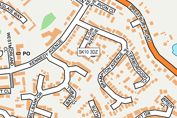 SK10 3DZ map - OS OpenMap – Local (Ordnance Survey)