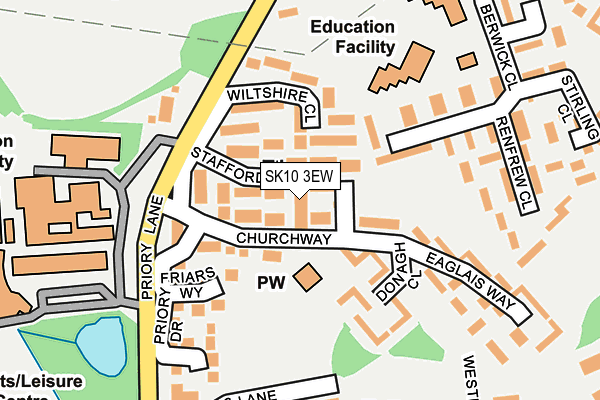 SK10 3EW map - OS OpenMap – Local (Ordnance Survey)