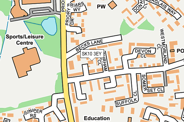 SK10 3EY map - OS OpenMap – Local (Ordnance Survey)