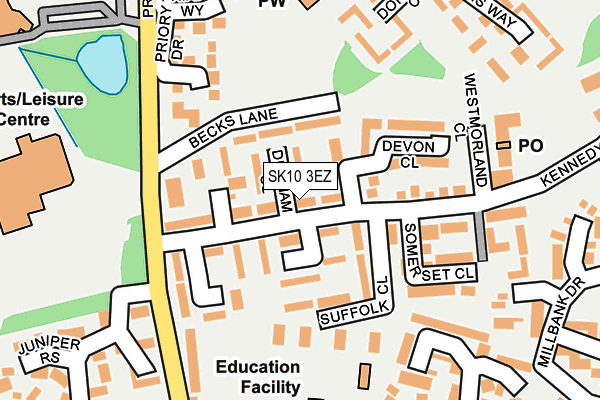 SK10 3EZ map - OS OpenMap – Local (Ordnance Survey)