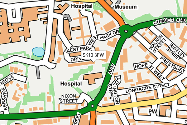 SK10 3FW map - OS OpenMap – Local (Ordnance Survey)
