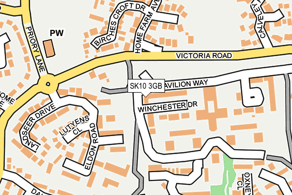 SK10 3GB map - OS OpenMap – Local (Ordnance Survey)
