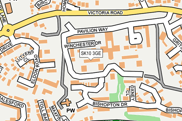 SK10 3GE map - OS OpenMap – Local (Ordnance Survey)
